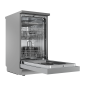 Baridi Slimline Freestanding Dishwasher, 45cm Wide with 10 Place Settings, 8 Programs & 5 Functions, LED Display, Silver