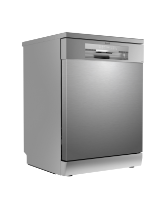 Baridi Freestanding Dishwasher, Full Size, Standard 60cm Wide with 14 Place Settings, 8 Programs & 5 Functions, LED Display, Sil