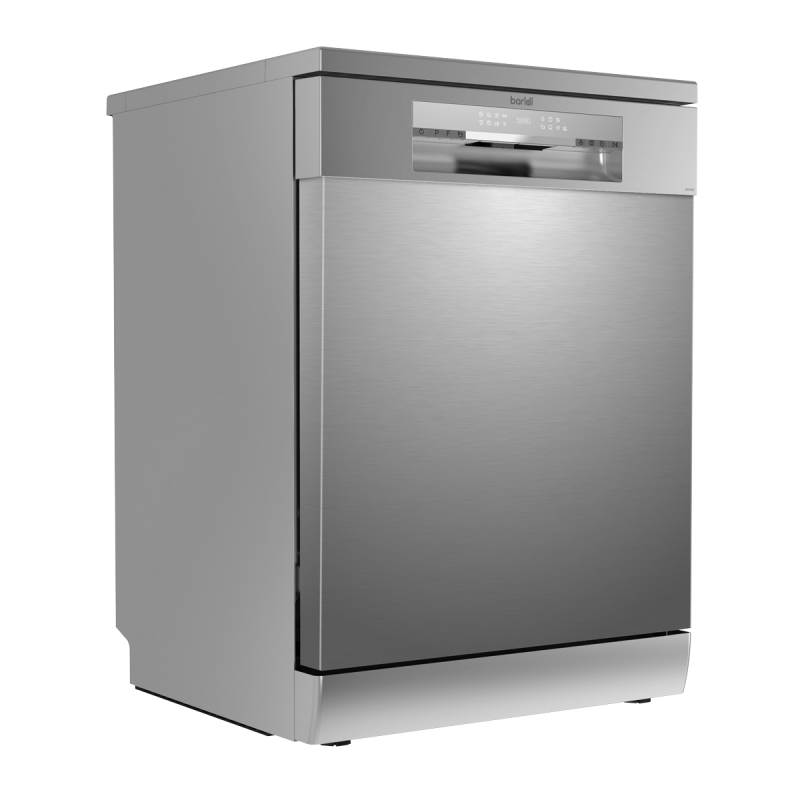 Baridi Freestanding Dishwasher, Full Size, Standard 60cm Wide with 14 Place Settings, 8 Programs & 5 Functions, LED Display, Sil