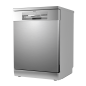 Baridi Freestanding Dishwasher, Full Size, Standard 60cm Wide with 14 Place Settings, 8 Programs & 5 Functions, LED Display, Sil