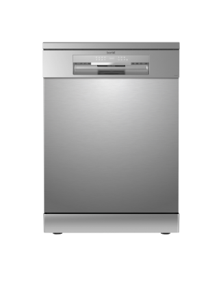 Baridi Freestanding Dishwasher, Full Size, Standard 60cm Wide with 14 Place Settings, 8 Programs & 5 Functions, LED Display, Sil