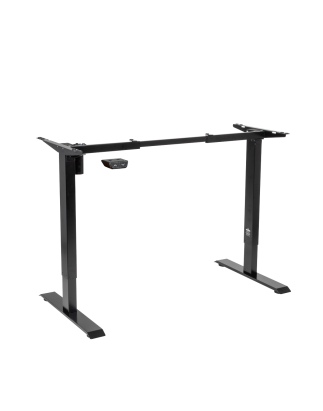 Dellonda Single Motor Adjustable Desk Frame, 70kg Capacity, Black - DH17