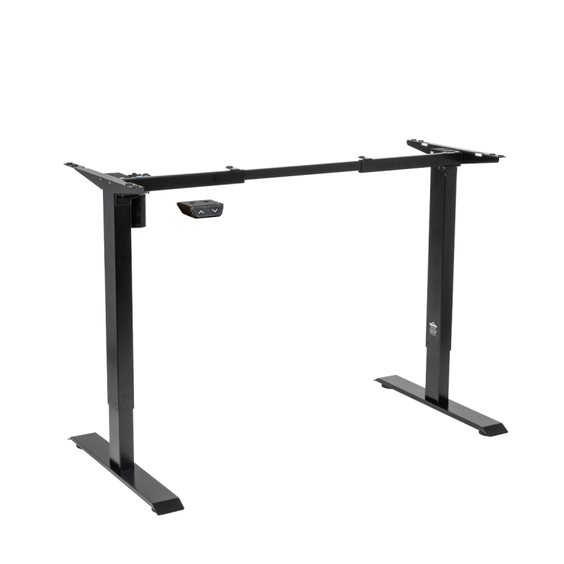 Dellonda Single Motor Adjustable Desk Frame, 70kg Capacity, Black - DH17