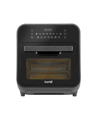 Baridi Steam Air Fryer Oven, Self-Cleaning, 8 Preset Programs, 1635W, 15L, Black