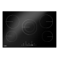 Baridi 77cm Built-In Ceramic Hob with 5 Cooking Zones, Black Glass, 8200W with Slider Touch Controls, Timer