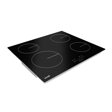 Baridi 60cm Built-In Induction Hob with 4 Cooking Zones, Black Glass, 6800W with 9 Power Settings, Touch Controls & Timer, Hardw