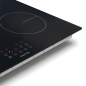 Baridi 60cm Built-In Induction Hob with 4 Cooking Zones, Black Glass, 6800W with 9 Power Settings, Touch Controls & Timer, Hardw