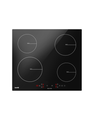 Table de cuisson à induction encastrable Baridi 60 cm avec 4 zones de cuisson, 2800 W, fonction Boost, 9 niveaux de puissance, c