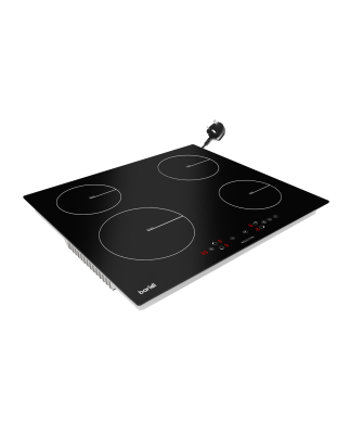 Table de cuisson à induction encastrable Baridi 60 cm avec 4 zones de cuisson, 2800 W, fonction Boost, 9 niveaux de puissance, c