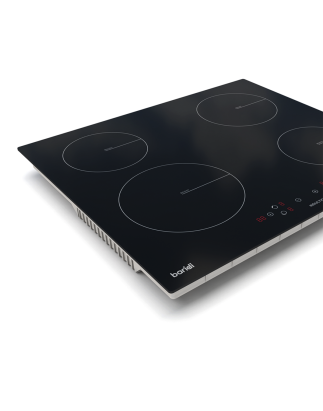 Table de cuisson à induction encastrable Baridi 60 cm avec 4 zones de cuisson, 2800 W, fonction Boost, 9 niveaux de puissance, c