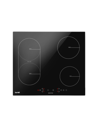 Table de cuisson à induction encastrable Baridi 60 cm avec zone pont, 4 zones de cuisson, 2800 W, fonction Boost, 9 niveaux de p