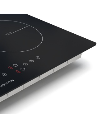 Baridi 60cm Built-In Induction Hob with Bridge Zone, 4 Cooking Zones, 2800W, Boost Function, 9 Power Levels, Touch Control & Tim