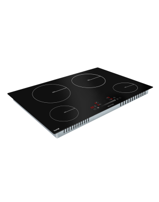 Baridi 77cm Built-In Induction Hob with 4 Cooking Zones, 7200W, Boost Function, 9 Power Levels, Touch Control & Timer, Hardwired