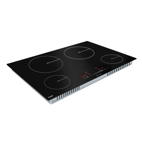 Baridi 77cm Built-In Induction Hob with 4 Cooking Zones, 7200W, Boost Function, 9 Power Levels, Touch Control & Timer, Hardwired