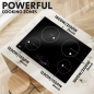 Baridi 77cm Built-In Induction Hob with 4 Cooking Zones, 7200W, Boost Function, 9 Power Levels, Touch Control & Timer, Hardwired