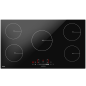 Baridi 90cm Built-In Induction Hob with 5 Cooking Zones, 9300W, Boost Function, 9 Power Levels, Slider Touch Control, Hardwired