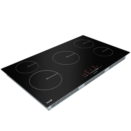 Baridi 90cm Built-In Induction Hob with 5 Cooking Zones, 9300W, Boost Function, 9 Power Levels, Slider Touch Control, Hardwired