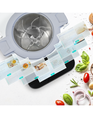 Thermo-cuiseur robot de cuisine intelligent Baridi, 18 fonctions prédéfinies, écran tactile TFT 7"