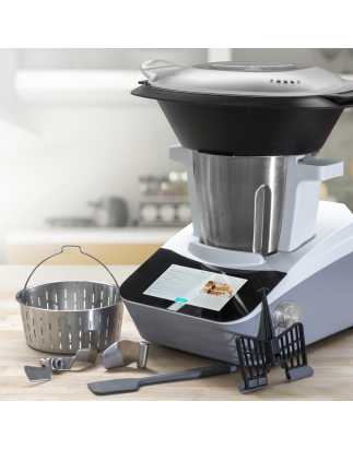 Thermo-cuiseur robot de cuisine intelligent Baridi, 18 fonctions prédéfinies, écran tactile TFT 7"