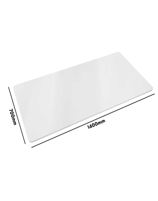 Ordinateur de bureau rectangulaire blanc Dellonda 1400 x 700 mm, épaisseur 1" - DH19