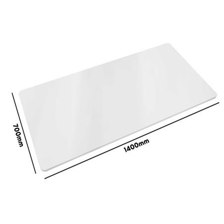 Ordinateur de bureau rectangulaire blanc Dellonda 1400 x 700 mm, épaisseur 1" - DH19