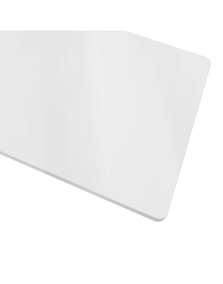 Ordinateur de bureau rectangulaire blanc Dellonda 1400 x 700 mm, épaisseur 1" - DH19