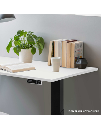 Ordinateur de bureau rectangulaire blanc Dellonda 1400 x 700 mm, épaisseur 1" - DH19