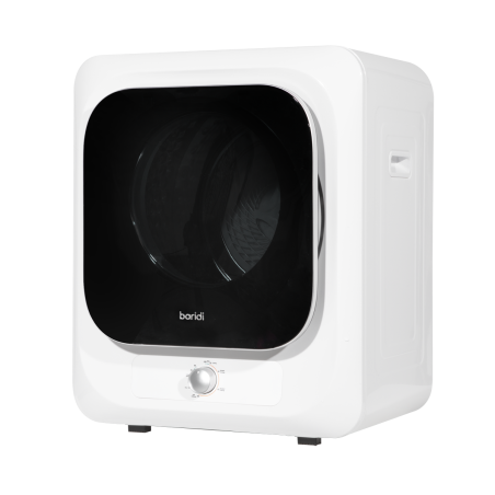 Baridi Small Tumble Dryer, Portable, 2.5kg, Vented, Perfect for Counter Top or Wall Mounted Use with Mechanical Controls, Compac