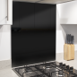 Baridi 60cm Splashback for Cooker Hoods, Extractor Fans, Black Glass