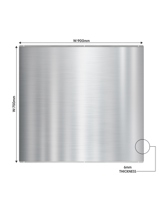 Baridi 90cm Splashback for Cooker Hoods, Extractor Fans, Range Hoods, Stainless Steel