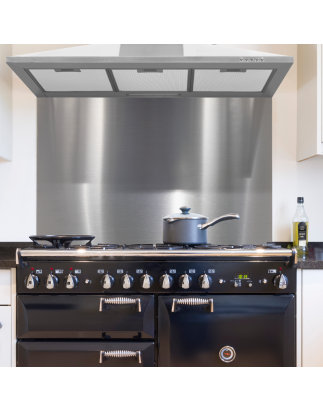 Baridi 90cm Splashback for Cooker Hoods, Extractor Fans, Range Hoods, Stainless Steel