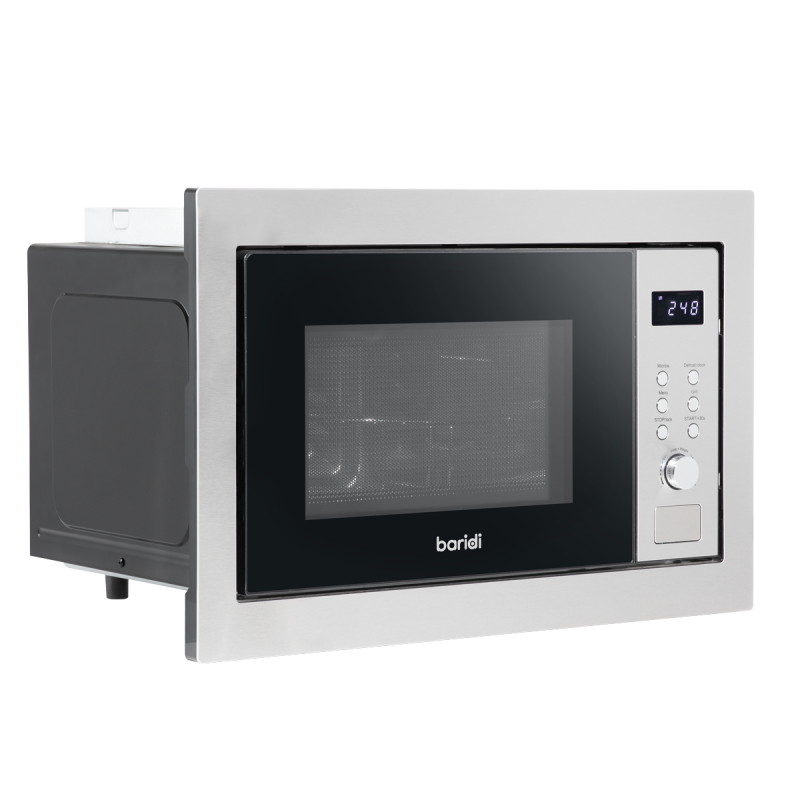 Baridi 25L Integrated Microwave Oven with Grill, 900W, Stainless Steel