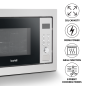 Baridi 25L Integrated Microwave Oven with Grill, 900W, Stainless Steel