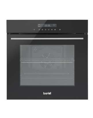 Baridi 60cm Built-In Fan Assisted, Single, Integrated 10 Function Electric Oven, Touchscreen Controls, 72L Capacity, Black