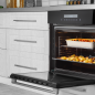 Baridi 60cm Built-In Fan Assisted, Single, Integrated 10 Function Electric Oven, Touchscreen Controls, 72L Capacity, Black