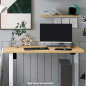 Bureau rectangulaire en chêne Dellonda 1400 x 700 mm, épaisseur 1" - DH20