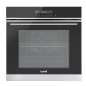 Baridi 60cm Built-In Fan Assisted, Single, Integrated 10 Function Electric Oven, Touchscreen Controls, 72L Capacity, Black/Stain