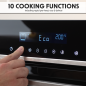 Baridi 60cm Built-In Fan Assisted, Single, Integrated 10 Function Electric Oven, Touchscreen Controls, 72L Capacity, Black/Stain