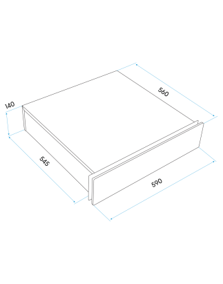 Baridi 60cm Built-In Warming Drawer, Push-to-Open, Anti-Slip Mat, Black