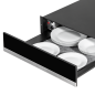 Baridi 60cm Built-In Warming Drawer, Push-to-Open, Anti-Slip Mat, Black/Stainless Steel