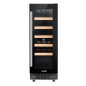 Baridi 20 Bottle Slim 30cm Built-In Wine Cooler, Touchscreen Controls, Black