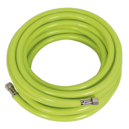 Tuyau d'air haute visibilité avec raccords BSP 1/4" 10 m x 8 mm