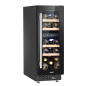 Baridi 17 Bottle Dual Zone Slim 30cm Wine Cooler, Touch Screen, Black