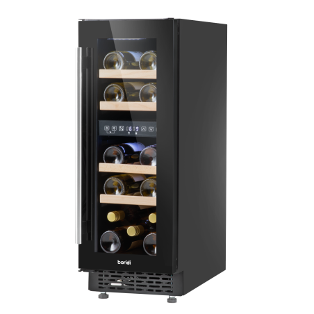 Baridi 17 Bottle Dual Zone Slim 30cm Wine Cooler, Touch Screen, Black