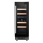 Baridi 17 Bottle Dual Zone Slim 30cm Wine Cooler, Touch Screen, Black