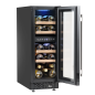 Baridi 17 Bottle Dual Zone Slim 30cm Wine Cooler, Touch Screen, Black