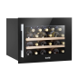 Baridi 60cm Built-In 28 Bottle Wine Cooler with Beech Wood Shelves and Internal LED Light, Black