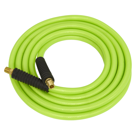 Tuyau d'air haute visibilité avec raccords BSP 1/4" 10 m x 10 mm