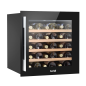 Baridi 60cm Built-In 36 Bottle Wine Cooler with Beech Wood Shelves and Internal LED Light, Black