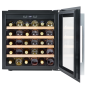 Baridi 60cm Built-In 36 Bottle Wine Cooler with Beech Wood Shelves and Internal LED Light, Black